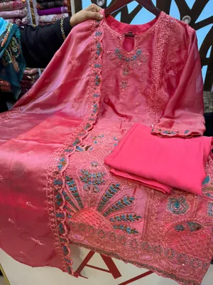 Premium Gold  Georgette Party Dress